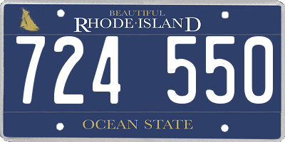 RI license plate 724550