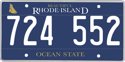 RI license plate 724552