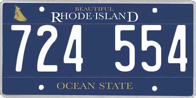 RI license plate 724554