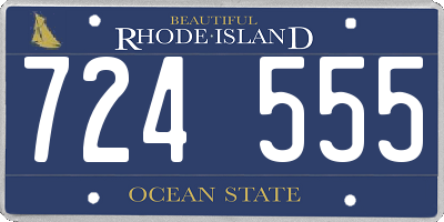RI license plate 724555