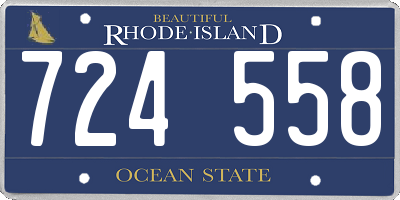 RI license plate 724558