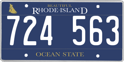 RI license plate 724563