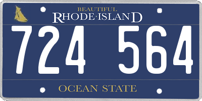 RI license plate 724564