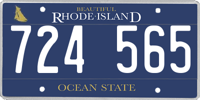 RI license plate 724565