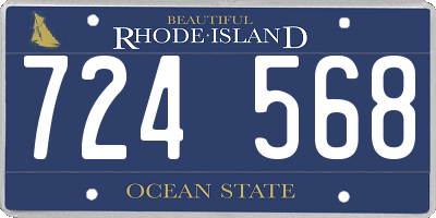RI license plate 724568