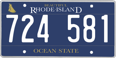 RI license plate 724581