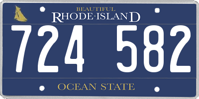 RI license plate 724582