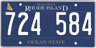 RI license plate 724584