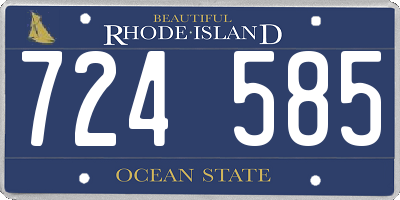 RI license plate 724585