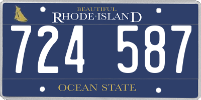 RI license plate 724587