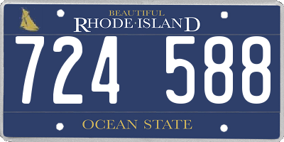 RI license plate 724588