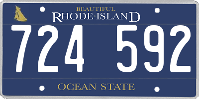 RI license plate 724592