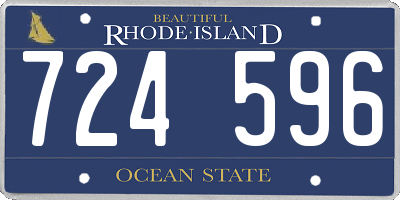 RI license plate 724596