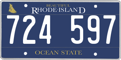 RI license plate 724597