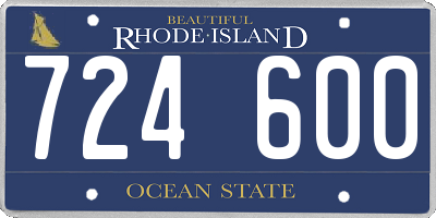 RI license plate 724600
