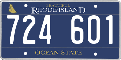RI license plate 724601