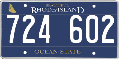 RI license plate 724602