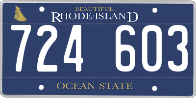 RI license plate 724603