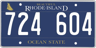 RI license plate 724604
