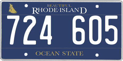 RI license plate 724605