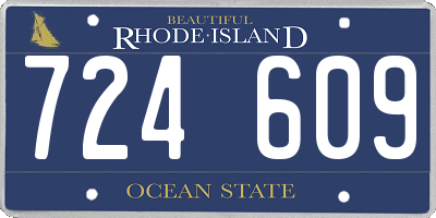 RI license plate 724609