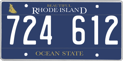 RI license plate 724612