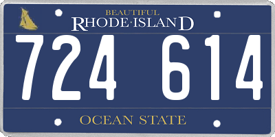 RI license plate 724614