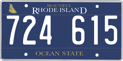 RI license plate 724615