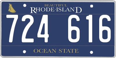 RI license plate 724616
