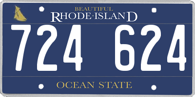 RI license plate 724624