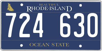 RI license plate 724630