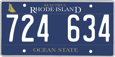 RI license plate 724634