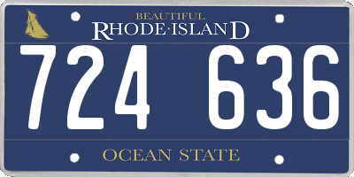 RI license plate 724636
