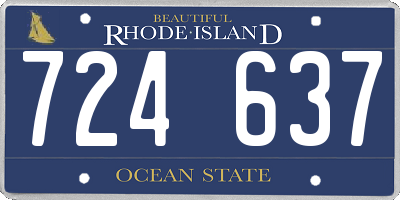 RI license plate 724637