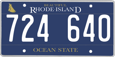 RI license plate 724640