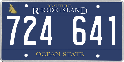 RI license plate 724641