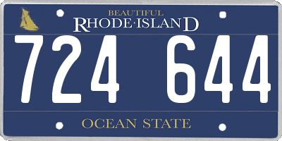 RI license plate 724644