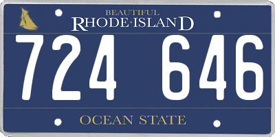 RI license plate 724646