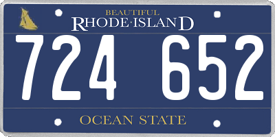 RI license plate 724652