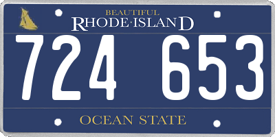 RI license plate 724653