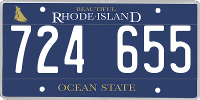RI license plate 724655