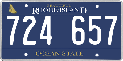 RI license plate 724657