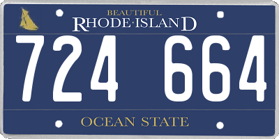 RI license plate 724664