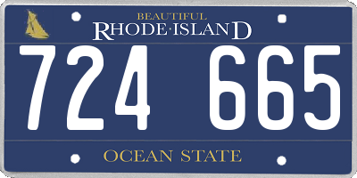 RI license plate 724665