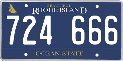 RI license plate 724666