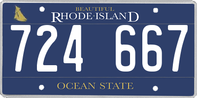 RI license plate 724667