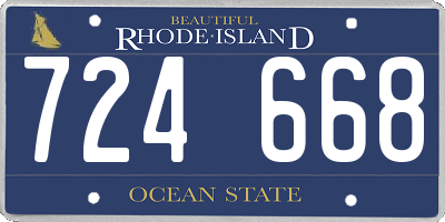 RI license plate 724668