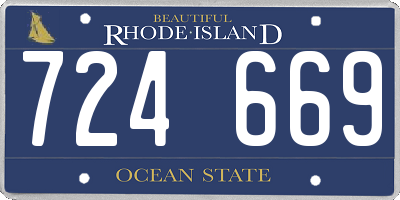RI license plate 724669