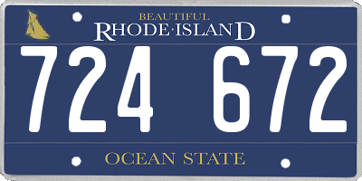 RI license plate 724672