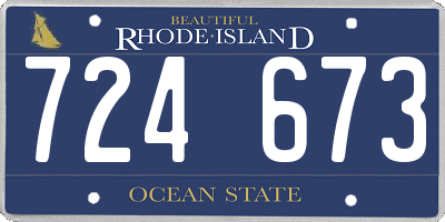 RI license plate 724673